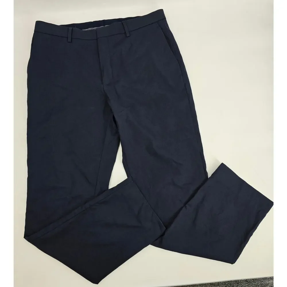 Banana Republic Slim Fit SR+‎ Dress Pants 34x34 Navy Performance Stretch Casual